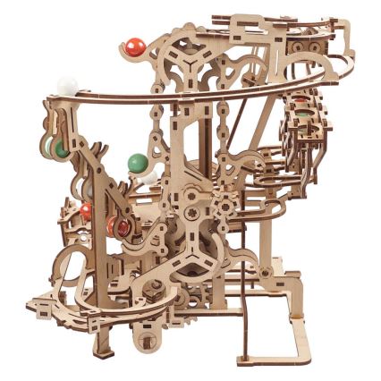 Ugears - 3D drevenené mechanické puzzle Guličková dráha reťazová