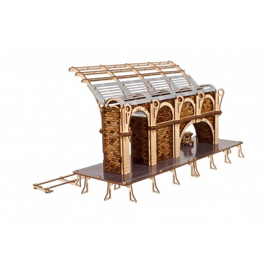 Ugears - 3D drevenené mechanické puzzle Harry Potter vlakové nástupisko