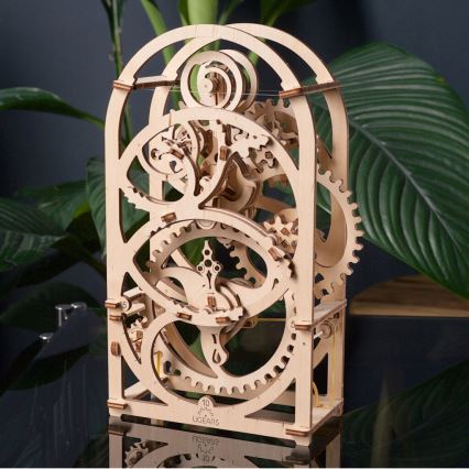 Ugears - 3D drevenené mechanické puzzle Hodinový strojček