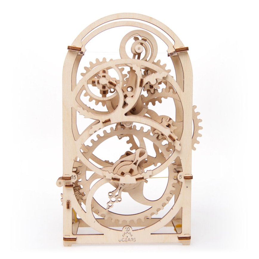 Ugears - 3D drevenené mechanické puzzle Hodinový strojček