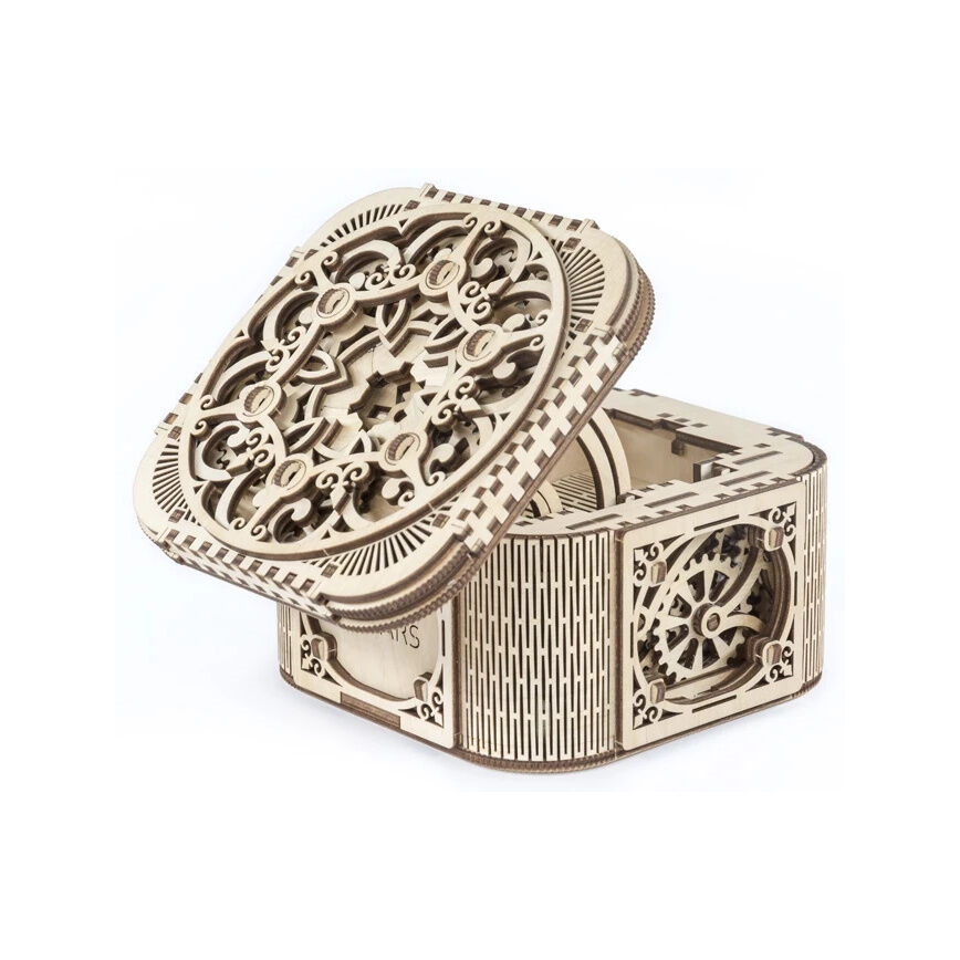 Ugears - 3D drevenené mechanické puzzle Šperkovnica