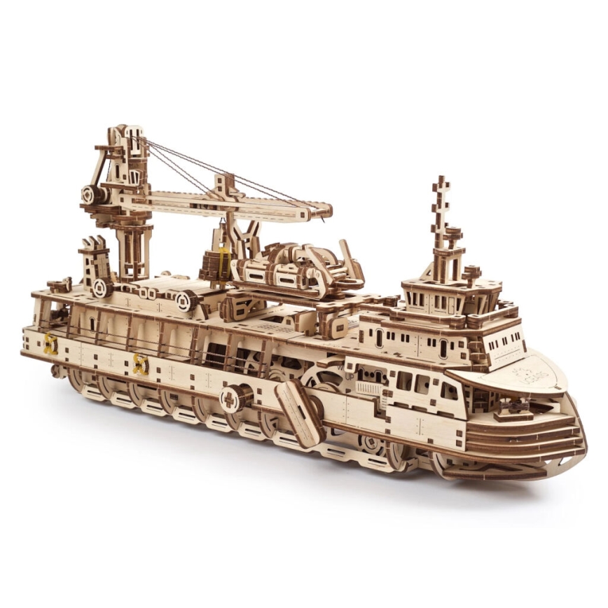 Ugears - 3D drevenené mechanické puzzle Výzkumná loď