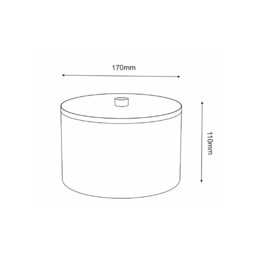 Úložná kovová krabica 12x17,5 cm čierna