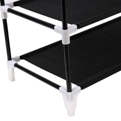 Úložná látková skriňa s policami MATIS 58x160 cm čierna