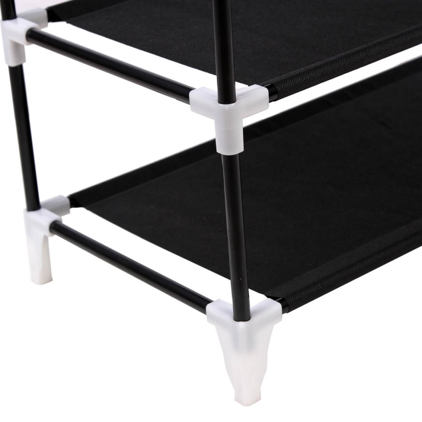 Úložná látková skriňa s policami MATIS 58x160 cm čierna