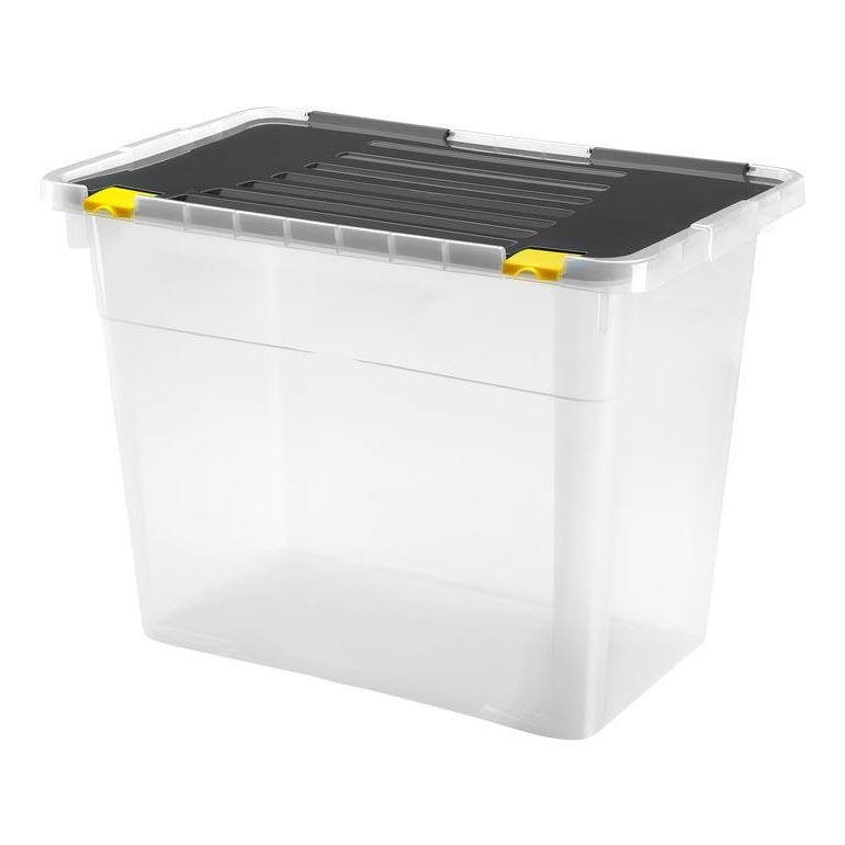 Úložný box 100 l čierna/priehľadná
