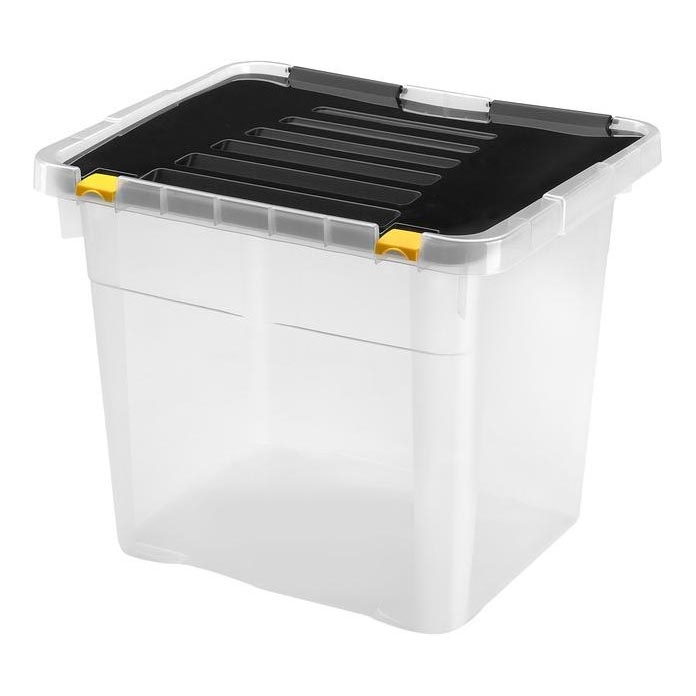 Úložný box 36 l čierna/priehľadná