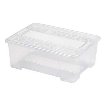 Úložný box TEX BOX 10 l priehľadný