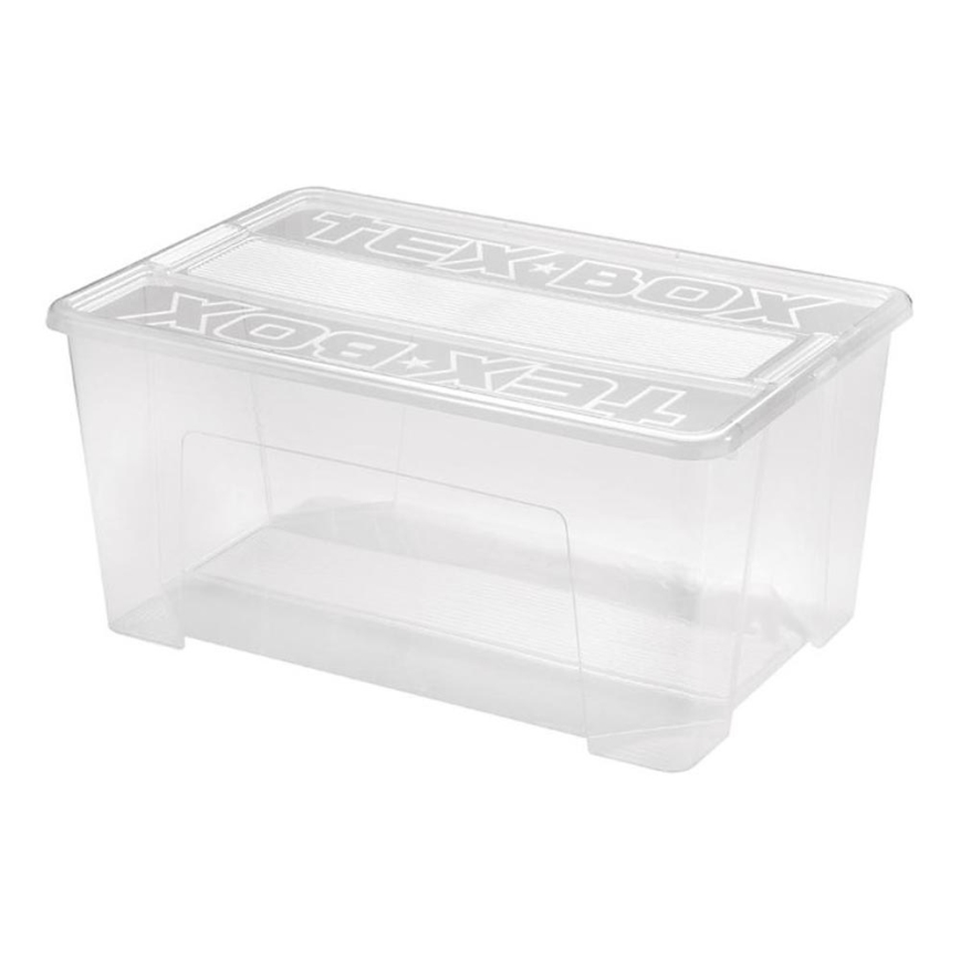 Úložný box TEX BOX 48 l priehľadný