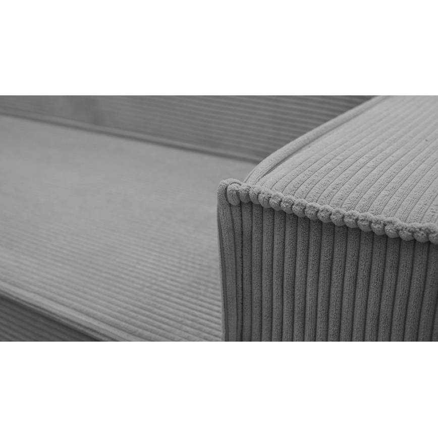 Univerzálna rohová rozkladacia sedacia súprava do tvaru U LONDON sivá