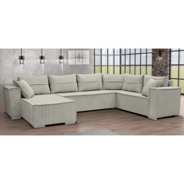 Univerzálna rohová rozkladacia sedacia súprava do U LONDON béžová