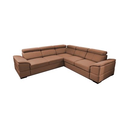Univerzálna rohová rozkladacia sedacia súprava s úložným priestorom GRANADA hnedá