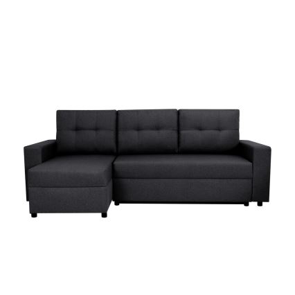 Univerzálna rohová sedacia súprava s funkciou spania a úložným priestorom SEVILLA antracit
