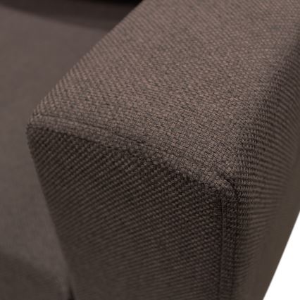 Univerzálna rozkladacia rohová sedacia súprava do U SEYA s úložným priestorom, hnedá