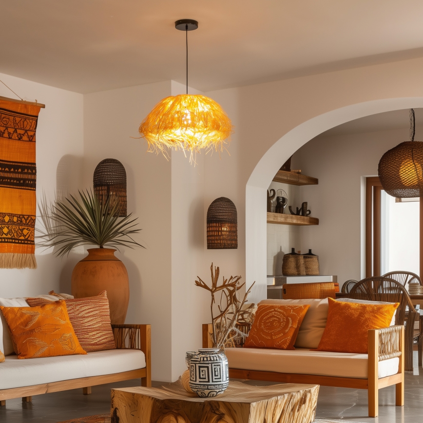 Univerzálne tienidlo KERIA, priemer 40 cm, hnedé