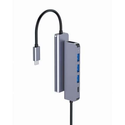 USB-C rozbočovač 5 v 1 s Power Delivery 100 W