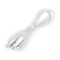 USB kábel USB-C / Lightning konektor s LED podsvietením 27W 1m biela