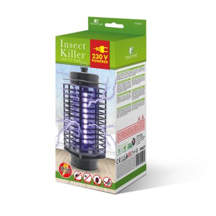 UV elektrický lapač hmyzu 1,2W/230V čierny