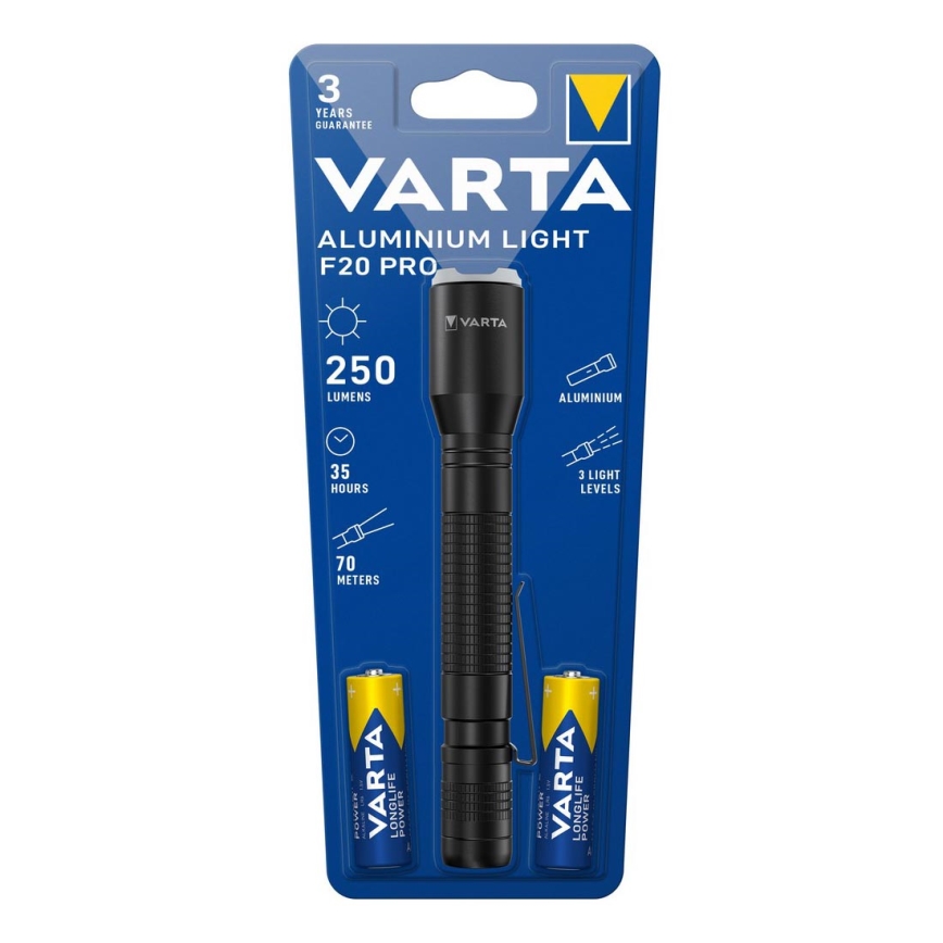 Varta 16607101421 - LED Baterka ALUMINIUM LIGHT LED/2xAA