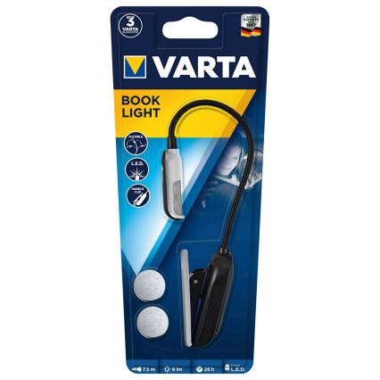 Varta 16618101421 - LED Stolná lampa s klipom BOOK LIGHT LED/2xCR2032