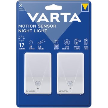 Varta 16624101402 - SADA 2x LED Orientačné svietidlo so senzorom NIGHT LIGHT LED/3xAAA