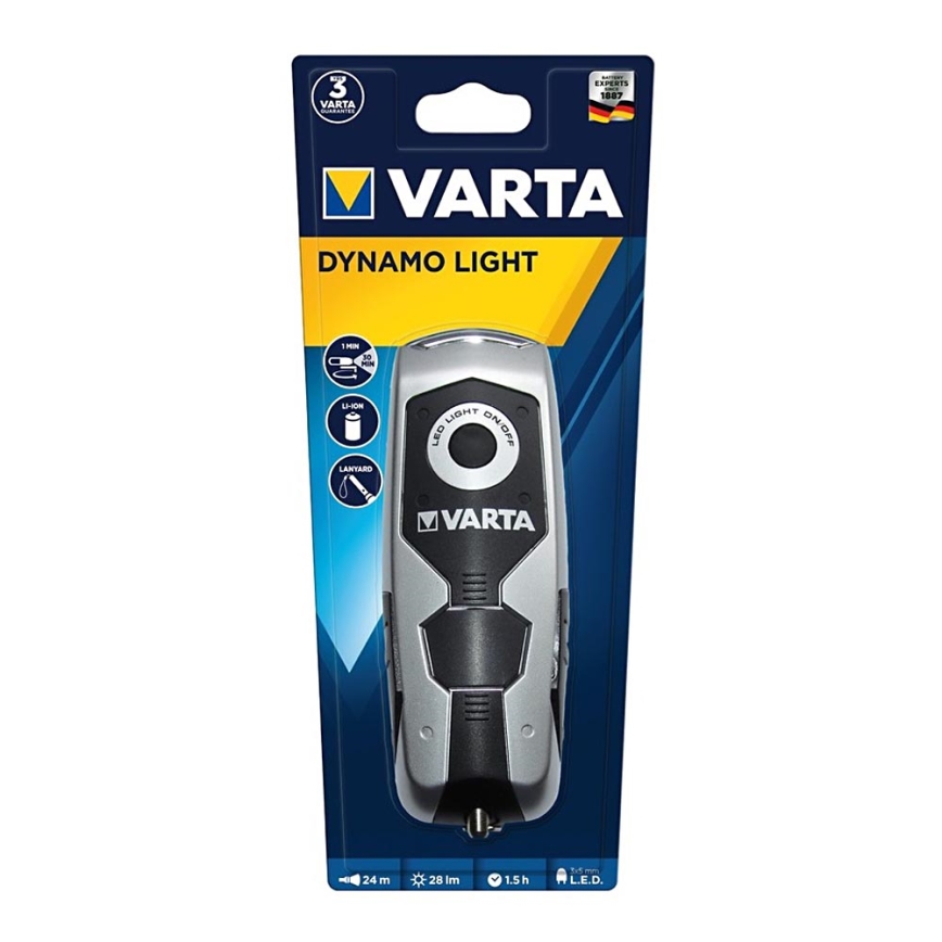 Varta 17680101401 - LED nabíjacia baterka DYNAMO LIGHT LED/120 mAh IPX4