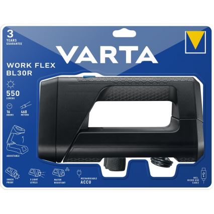 Varta 18684101401 - LED Prenosná baterka WORK FLEX LED/5W/5V 2600mAh IPX4