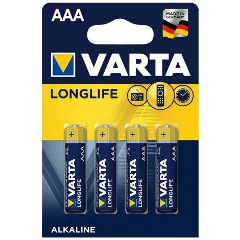 Varta 4103 - 4 ks Alkalické batérie LONGLIFE EXTRA AAA 1,5V