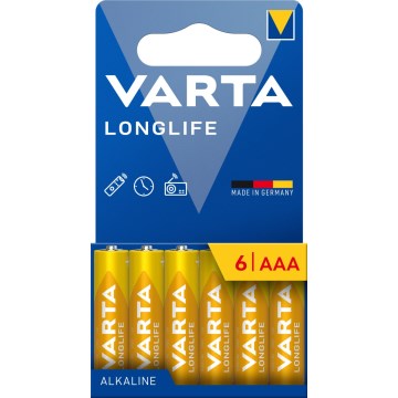 Varta 4103101746 - 6 ks Alkalické batérie LONGLIFE AAA 1,5V
