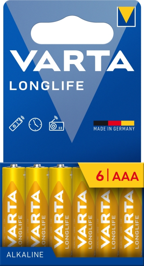 Varta 4103101746 - 6 ks Alkalické batérie LONGLIFE AAA 1,5V