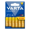 Varta 4106101736 - 6 ks Alkalické batérie LONGLIFE AA 1,5V
