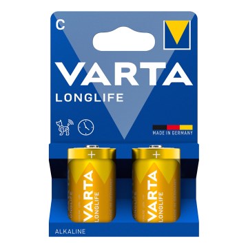 Varta 4114101422 - 2 ks Alkalické batérie LONGLIFE LR14/C 1,5V