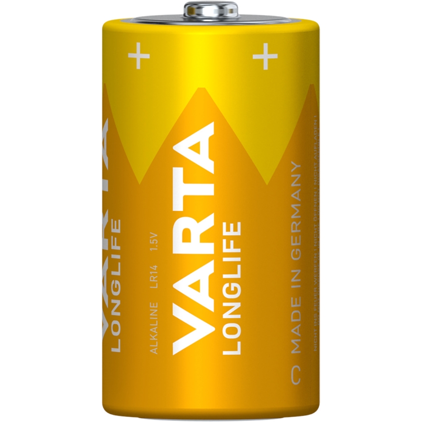 Varta 4114101422 - 2 ks Alkalické batérie LONGLIFE LR14/C 1,5V
