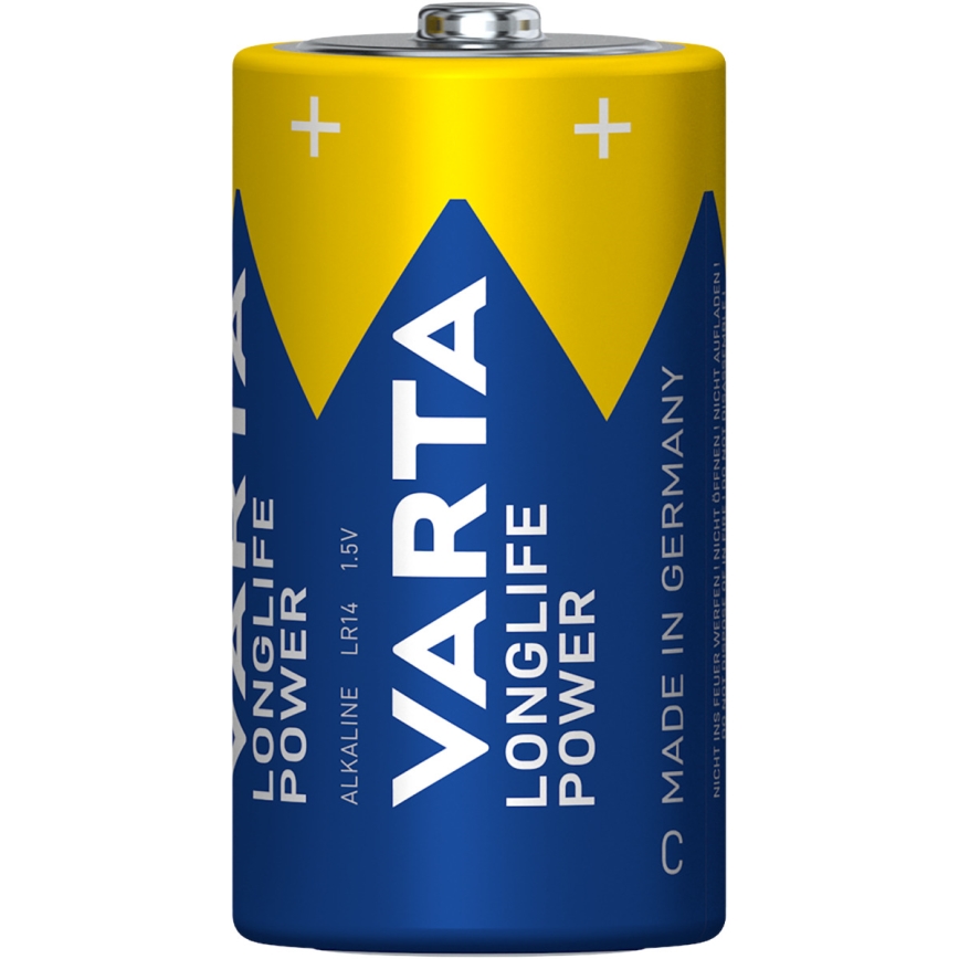Varta 4914121422 - 2 ks Alkalické batérie LONGLIFE POWER LR14/C 1,5V