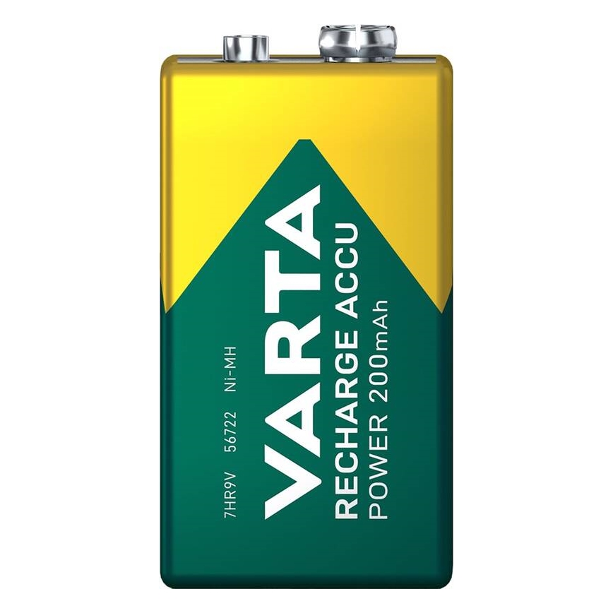 Varta 56722101401 - 1 ks Dobíjateľný akumulátor ACCU Ni-MH/200mAh/9V