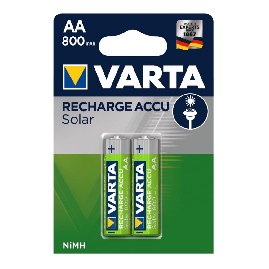 Varta 56736 - 2 ks Nabíjacia batéria SOLAR ACCU AA NiMH/800mAh/1,2V