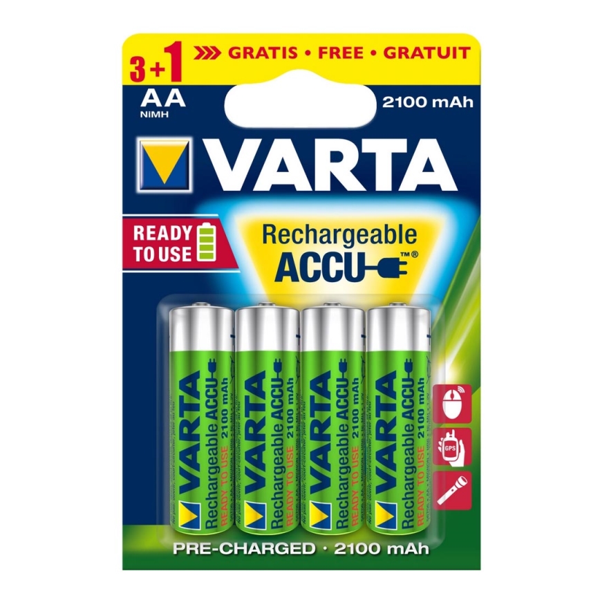 Varta 5675 - 3+1 ks Nabíjacia batéria ACCU AA Ni-MH/2100mAh/1,2V