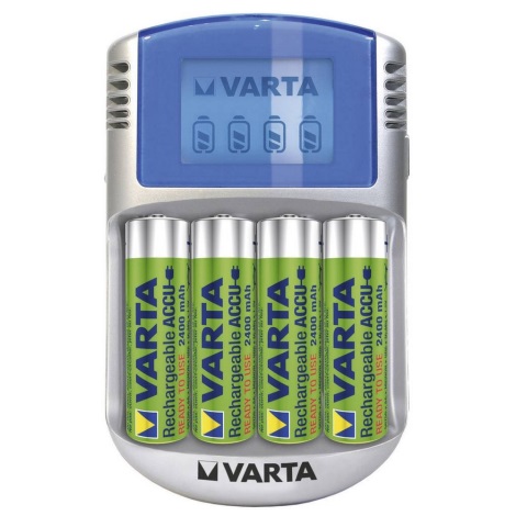 Varta 57070 - Nabíjačka batérií LCD 4xAA/AAA 2400mAh 100-240V/12V/5V