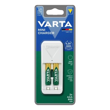 Varta 57656201421 - Nabíjačka batérií 2xAA/AAA 800 mAh 230V