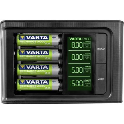 VARTA 57674 - LCD Smart nabíjačka 4xAA/AAA nabíjanie 1,5h