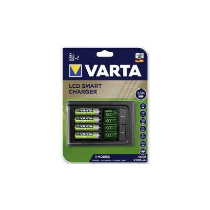 VARTA 57674 - LCD Smart nabíjačka 4xAA/AAA nabíjanie 1,5h