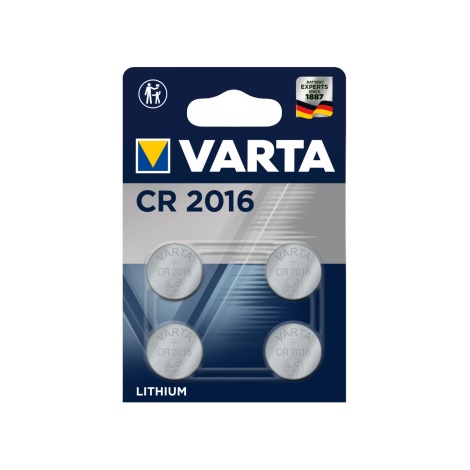 Varta 6016101404 - 4 ks Líthiová batéria gombíková ELECTRONICS CR2016 3V
