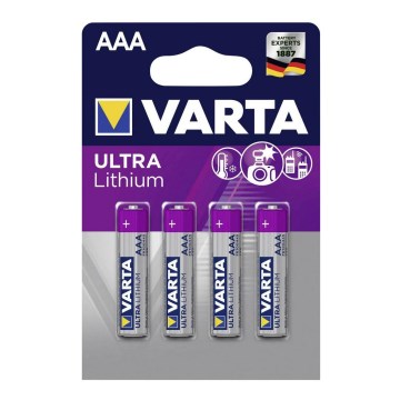 Varta 6103301404 - 4 ks Líthiová batéria ULTRA AAA 1,5V