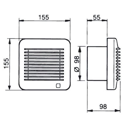 Ventilátor EDM-100 17W/230V