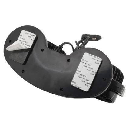 Ventilátor na palubnú dosku do auta s teplomerom 9W/12V čierna