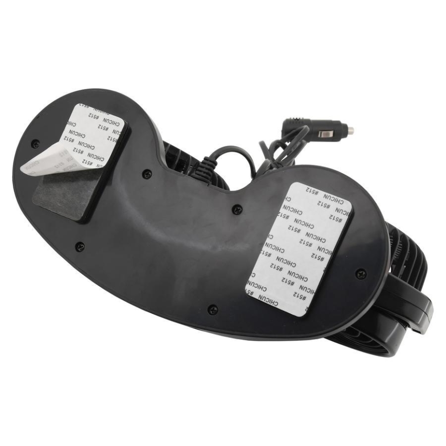 Ventilátor na palubnú dosku do auta s teplomerom 9W/12V čierna
