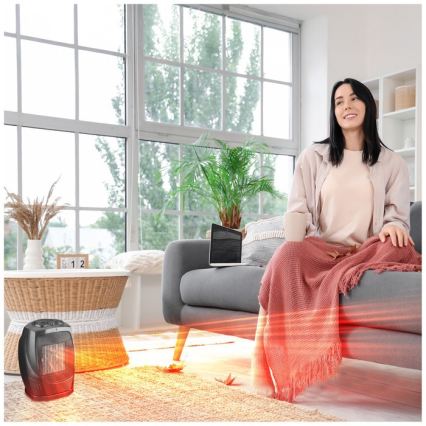 Ventilátor s keramickým ohrievacím telesom RIN 1500W/230V čierny