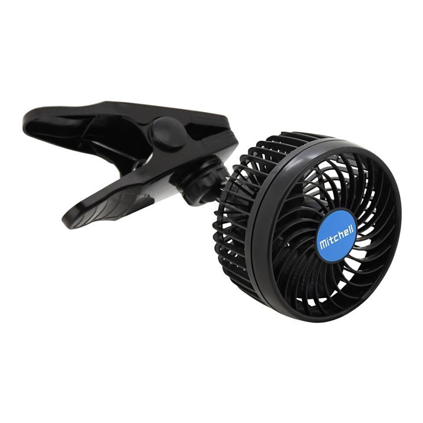 Ventilátor s klipom USB 4W/5V čierna