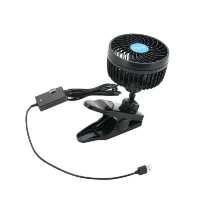 Ventilátor s klipom USB 4W/5V čierna