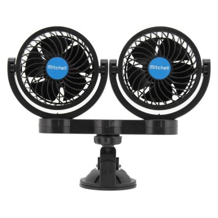 Ventilátor s prísavkou do auta 7W/12V čierna